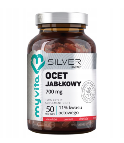 Silver Ocet jabłkowy 700 mg 50 kapsułek - MyVita