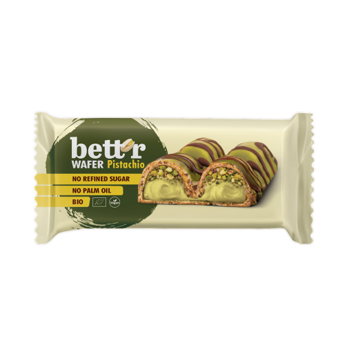 Ekologiczny wafelek z kremem pistacjowym BIO 34 g - Bett'r