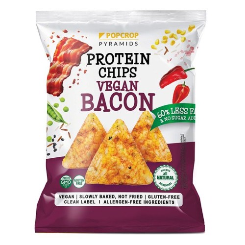 Chrupki piramidki proteinowe o smaku bekonowym bezglutenowe 60 g - Popcrop