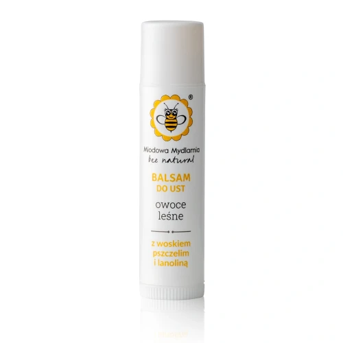 Balsam do ust z lanoliną Owoce Leśne 5,5 ml - Miodowa Mydlarnia
