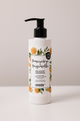 Szampon Pomarańcza i Bergamotka do normalnej i przetłuszczającej się skóry głowy 200 ml - Anwen