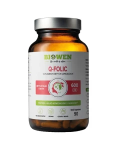Q-folic metylowany kwas foliowy 5-MTHF 90 kapsułek - Biowen