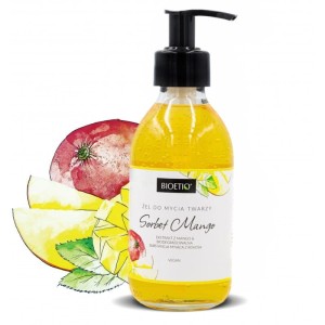 PRZECENA! (krótki termin) Naturalny żel do mycia twarzy Sorbet Mango 200 ml - Bioetiq (1)