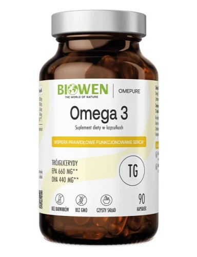 Omega 3 660 mg EPA, 440 mg DHA 90 kapsułek - Biowen