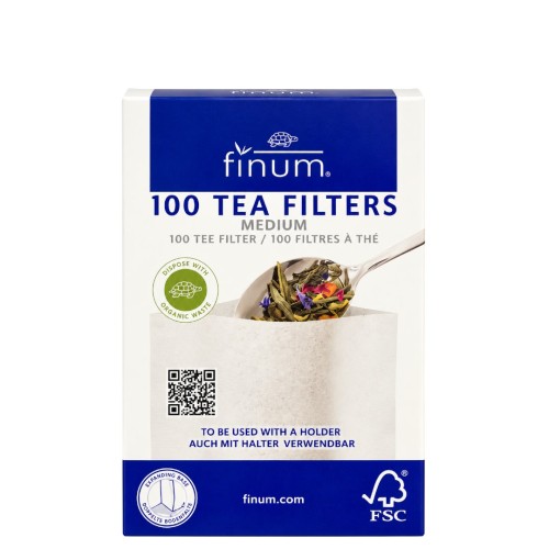 Filtry do herbaty Medium 100 sztuk - Finum