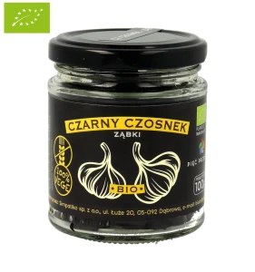 Czarny czosnek ząbki bez łupiny BIO bezglutenowe 100 g - Pięć Przemian