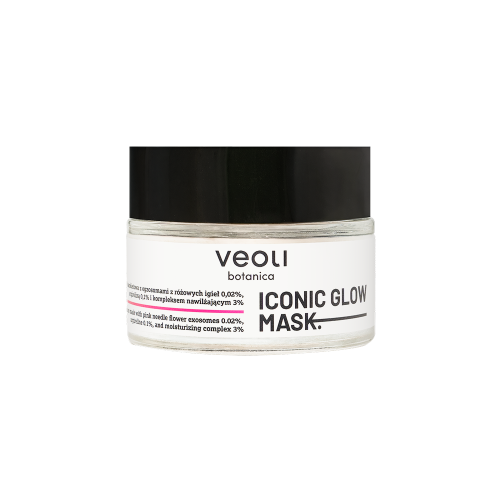 Maska bankietowa z egzosomami z różowych igieł 0,02% argireliną 0,1% i kompleksem nawilżającym 3% Iconic Glow Mask 50 ml - Veoli Botanica