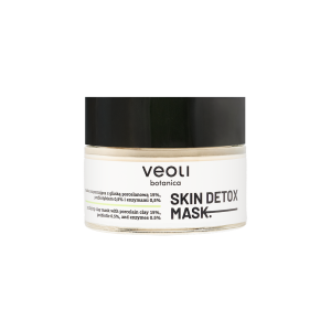 Maska oczyszczająca z glinką porcelanową 15%, prebiotykiem 0,5% i enzymami 0,5% Skin Detox Mask 50 ml - Veoli Botanica