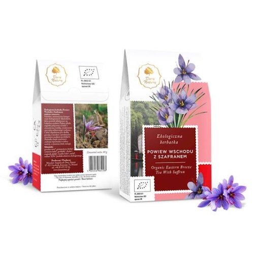Herbatka powiew wschodu z szafranem EKO 80 g - Dary Natury