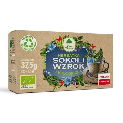 Herbatka Sokoli Wzrok fix EKO 25 x 1,5 g (saszetki) - Dary Natury