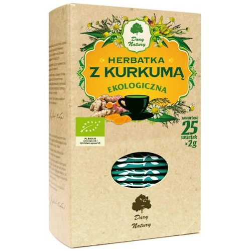 Herbatka z kurkumą EKO fix 25 x 2 g (saszetki) - Dary Natury