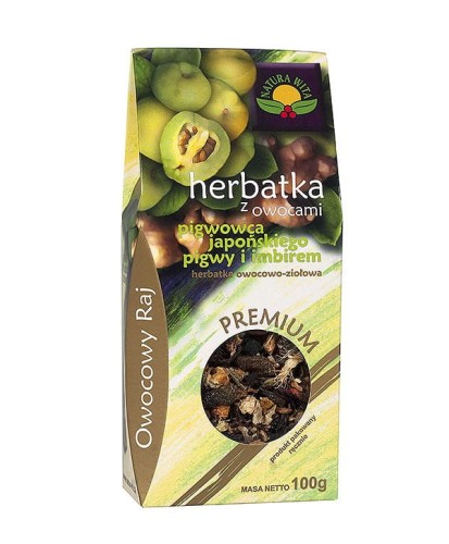 Herbatka z owocami pigwowca japońskiego, pigwy i imbiru 100 g - Natura Wita