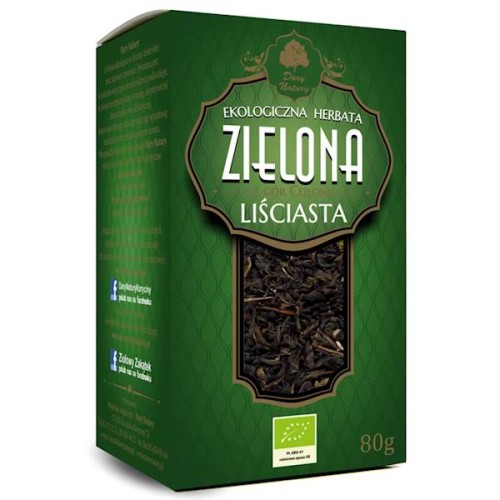 Herbata Zielona Liściasta z Gór Cejlonu EKO 80 g - Dary Natury