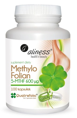 Methylo Folian 5-MTHF 600 μg 100 kapsułek vege - Aliness