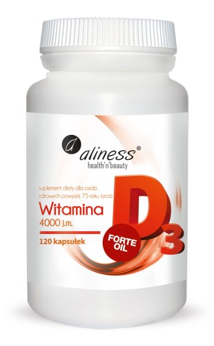 Witamina D3 Forte oil 4000 IU 120 kapsułek vege - Aliness