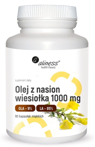 Olej z nasion wiesiołka 9% 1000 mg 90 kapsułek - Aliness