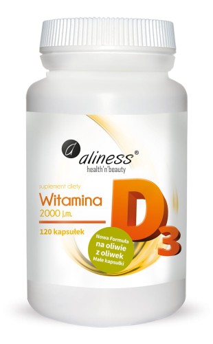 Witamina D3 2000 IU 120 kapsułek - Aliness