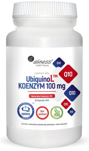 UbiquinoL Kaneka naturalny koenzym 100 mg 60 kapsułek vege - Aliness