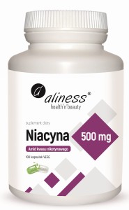 Niacyna amid kwasu nikotynowego 500 mg 100 kapsułek vege - Aliness