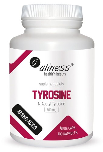 Tyrosine N-Acetyl-Tyrosine 500 mg 100 kapsułek vege - Aliness