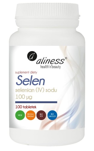 Selen selenian IV sodu 100 µg 100 tabletek vege - Aliness