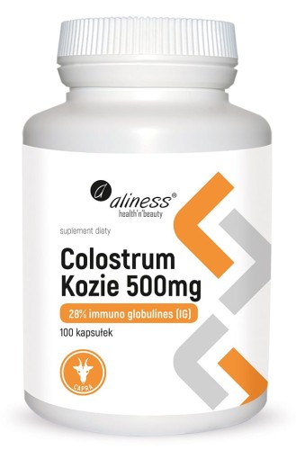 Colostrum Kozie 28% IG 500 mg 100 kapsułek - Aliness