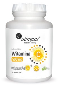 Witamina C 500 mg Microactive 12h 100 kapsułek vege - Aliness