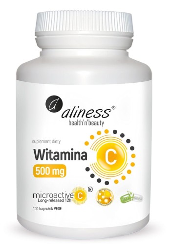Witamina C 500 mg Microactive 12h 100 kapsułek vege - Aliness