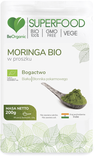 Moringa BIO Superfood w proszku 200 g - BeOrganic