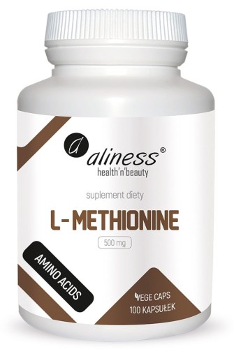 L-Methionine 500 mg 100 kapsułek vege - Aliness
