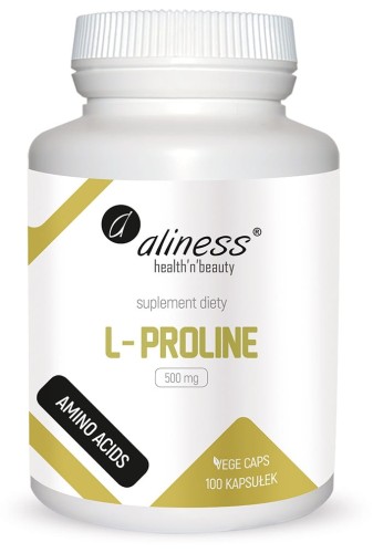 L-Proline 500 mg 100 kapsułek vege - Aliness