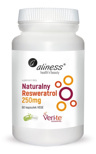 Naturalny Resweratrol Veri-Te 250 mg 60 kapsułek vege - Aliness