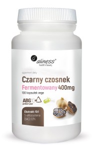 Czarny czosnek fermentowany ABG10+® 400 mg 100 kapsułek vege - Aliness