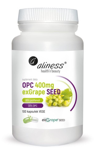 OPC exGrapeSeeds 400 mg 90 kapsułek vege - Aliness