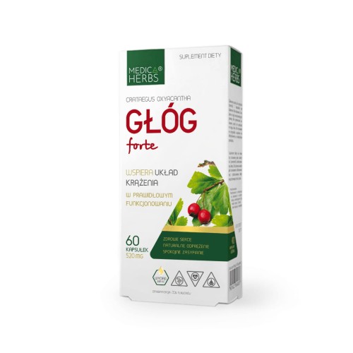 Głóg forte 500 mg 60 kapsułek - Medica Herbs