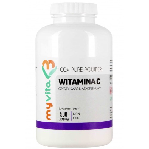 Witamina C kwas L-askorbinowy 1000 mg proszek 500 g - MyVita