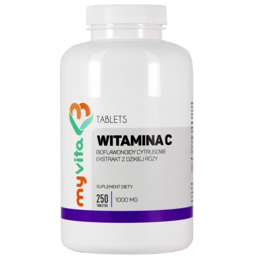 Witamina C kwas L-askorbinowy 1000 mg 250 tabletek - MyVita