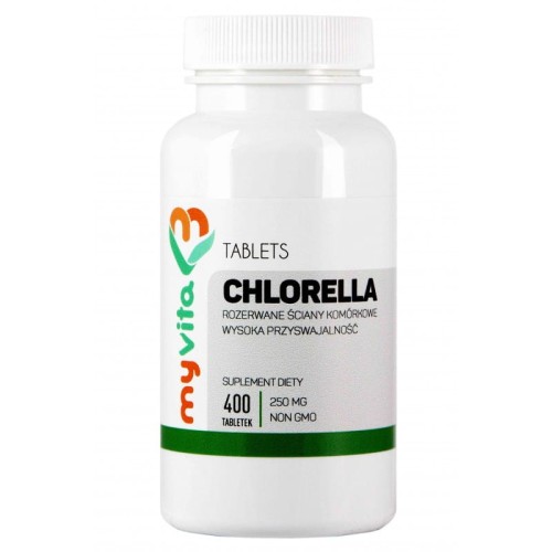 Chlorella algi morskie 250 mg 400 tabletek - MyVita