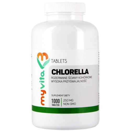 Chlorella algi morskie 250 mg 1000 tabletek - MyVita