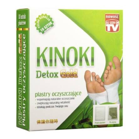 Plastry Kinoki detox gold plastry oczyszczające 10 szt - Aura Herbals