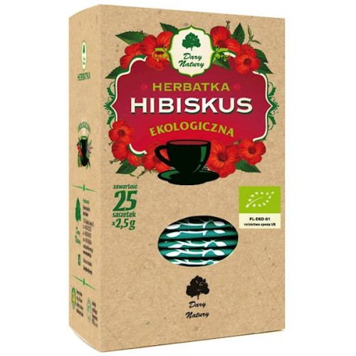 Herbatka Hibiskus EKO fix 25 x 2,5 g - Dary Natury