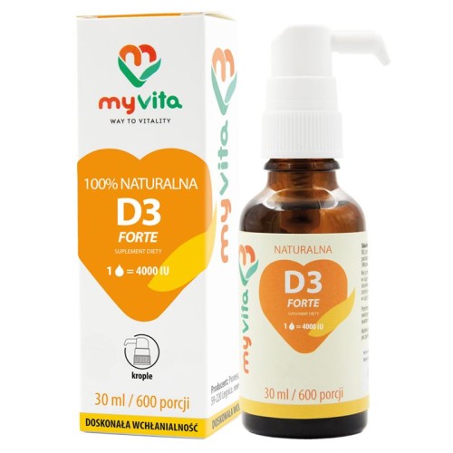Witamina D3 Forte 4000 IU krople 30 ml - MyVita