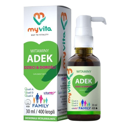 Witamina ADEK Family dzieci i dorośli krople 30 ml - MyVita