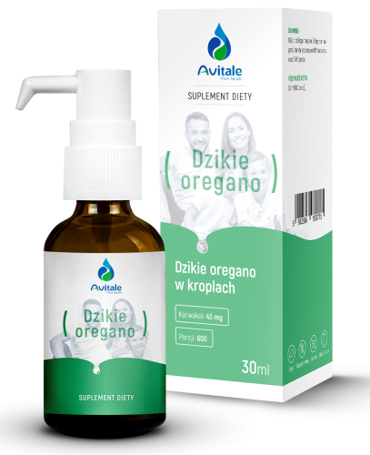 Dzikie oregano olejek 100% naturalny 90% karwakrolu krople 30 ml - Avitale