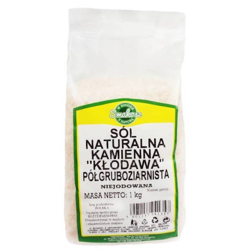 Sól kamienna "Kłodawa" półgruboziarnista 1 kg - Smakosz