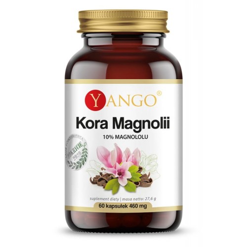 Kora Magnolii 10% magnololu 60 kapsułek roślinnych - Yango
