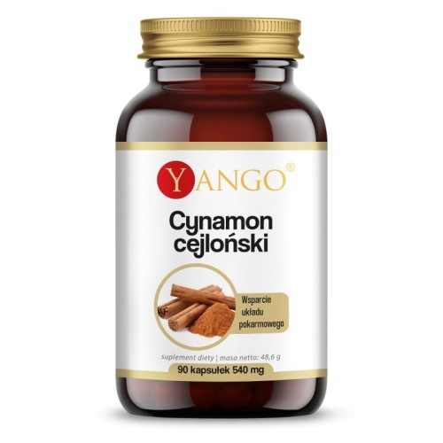 Cynamon cejloński 90 kapsułek roślinnych - Yango