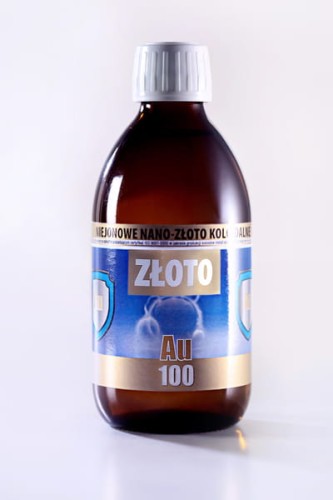 Niejonowe nano-złoto koloidalne Au 100 (10 ppm) 300 ml - Pro Aktiv