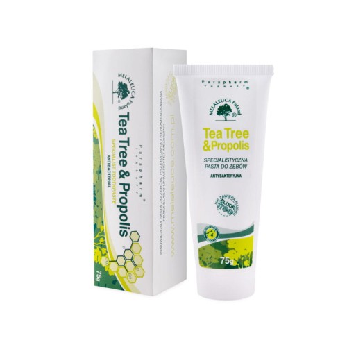 Pasta do zębów antybakteryjna z propolisem bez fluoru 75 ml - Tea Tree