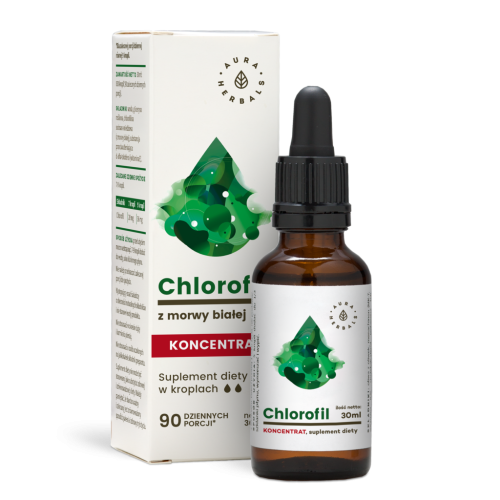 Chlorofil z morwy białej koncentrat 30 ml - Aura Herbals